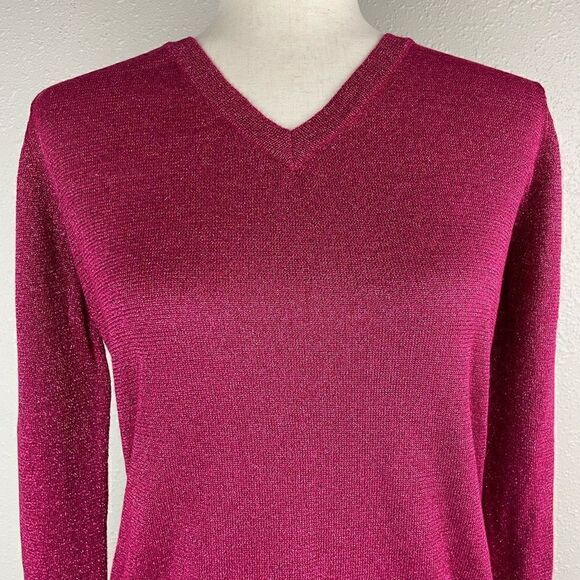 PBX Basics V-Neck Long Sleeve Top Size M EUC - Picture 2 of 7